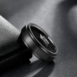 Shuremaster Tungsten Carbide Wedding Band Black 8